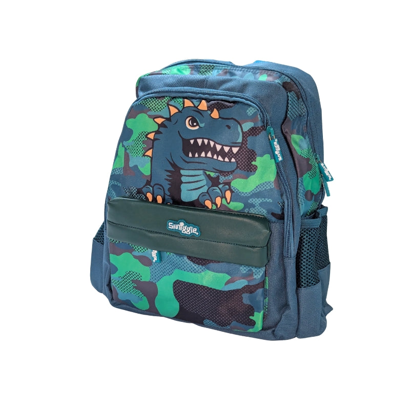 Smiggle 13-Inch Dino School Bag Compact Fun Backpack for Kids (GT1515)
