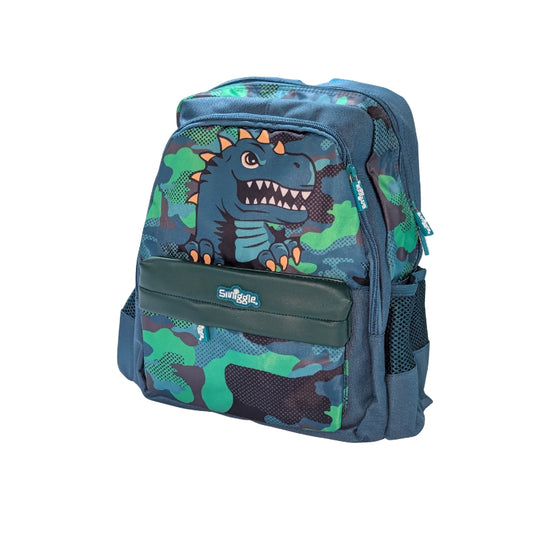 Smiggle 13-Inch Dino School Bag Compact Fun Backpack for Kids (GT1515)