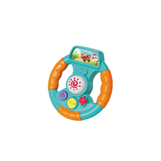 Mini Steering Wheel Toy Lights Sounds Interactive Driving Kids