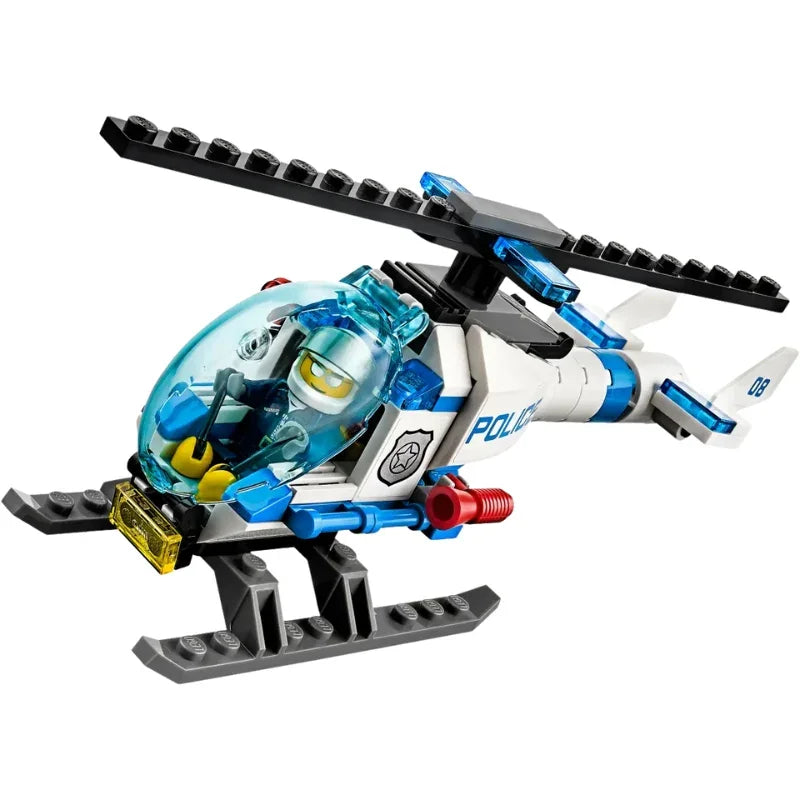 Pre-loved LEGO City Helicopter Transporter Heavy Duty Truck Chopper Building Set  (Without box)
