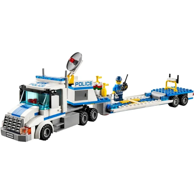 Pre-loved LEGO City Helicopter Transporter Heavy Duty Truck Chopper Building Set  (Without box)
