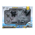 Super Army Aircraft Carrier Jet Playset Military Adventure Toy Set for Kids