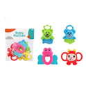 Animal-Shaped Baby Rattles Safe Colorful Sensory Toys for Infants