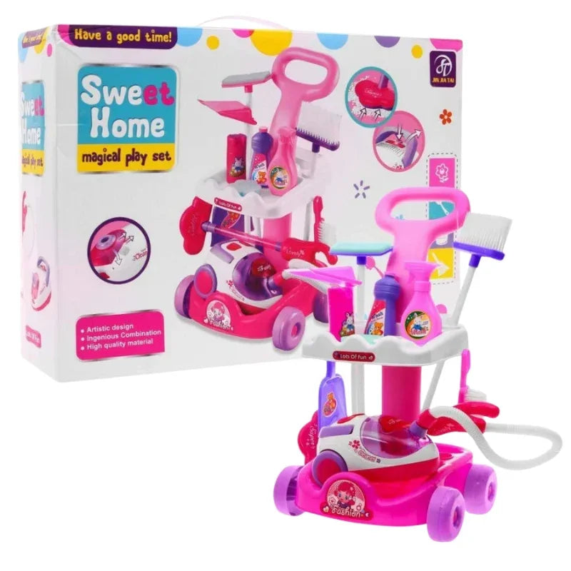 Sweet Home Magical Cleaning Trolley Play Set for Kids – Pretend Play Housekeeping Toy (Ages 3+)