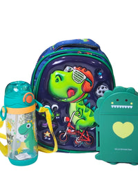 Dino Themed School Lunch Deal For Kids (Lunch Bag/Box & Bottle)
