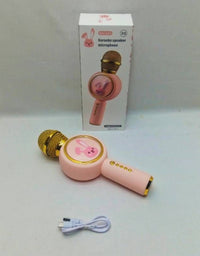 Karaoke Bluetooth Speaker Microphone Pink Color
