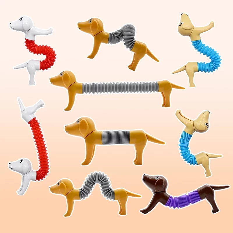 Stretchable Pop Tube Spring Dog Toy For Kids