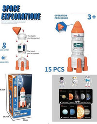 Space Rocket Electronic Exploring Toy Model With Sound for Kids
