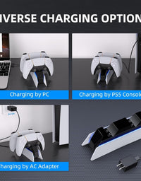 Sony PS5 Controller Charger, PS5 Controller Charging Station Dock, Fast Dual Charging for Dualsense, Playstation 5
