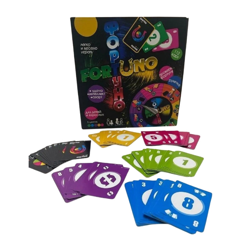Fortuno Card Game with Interactive Spinner – Fast-Paced Strategy & Family Fun