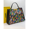 Fendi-Inspired Peekaboo Multicolor Handbag - Vibrant Designer Fashion Bag for Kids & Teens