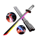 Cyberpunk LED Light-Up Katana Sword with Scabbard – Futuristic Samurai Sword with Glowing Blade & Sound Effects