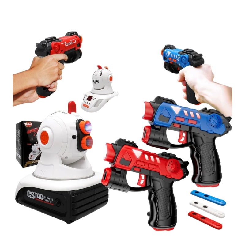 2-Player Infrared Laser Tag Game with Smart Target Projector – Arcade Battle Set