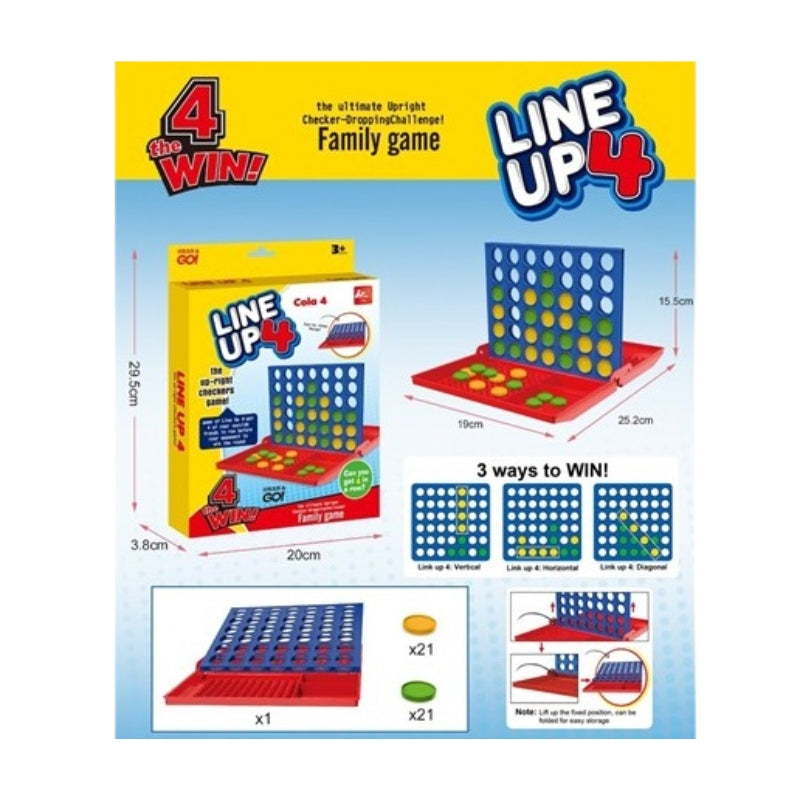 Line Up 4 Strategy Board Game – The Ultimate Upright Checker-Dropping Challenge