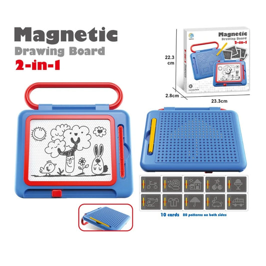 1 Magnetic Drawing & Bead Art Board for Kids - Educational Sketch Pad