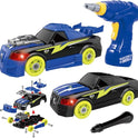 STEM Take Apart Racing Car Kit – 30-Piece DIY Construction Toy with Electric Drill