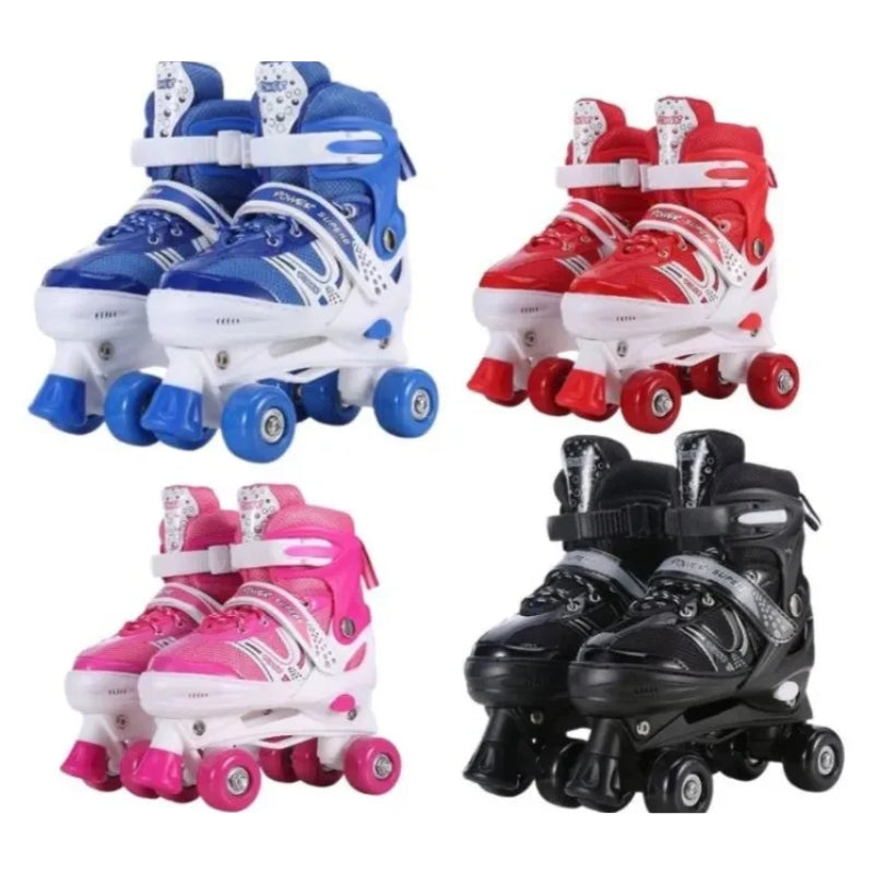 Power Superb Adjustable Quad Roller Skates for Kids