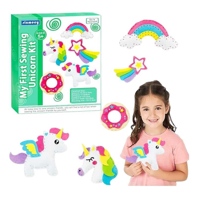 My First Sewing Unicorn Kit – DIY Arts & Crafts Felt Plushie Set for Kids