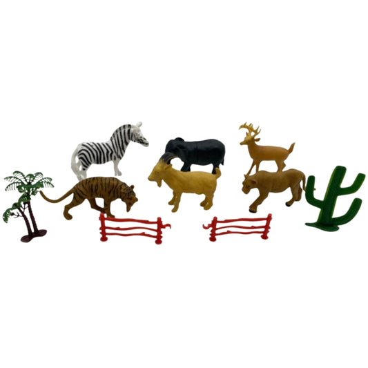 6 Pcs Animal Play Set for Kids | Wild Animal Toy Figures | Educational Jungle Animal Toys for Boys & Girls