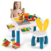 Multi-Functional Activity Building Blocks Learning Table and Rabbit Chair Set