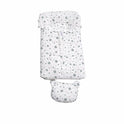 Quilted Pattern Doll Sleeping Bag with Bear Pillow - Polka Dot & Geometric Swaddle assorted