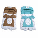 Quilted Soft Cotton Doll Sleeping Bag - Polka Dot & Geometric Swaddle with Bow