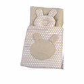 Polka Dot Rabbit Doll Sleeping Bag Set - Quilted Swaddle with Bunny Appliqué & Pillow