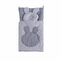 Polka Dot Rabbit Doll Sleeping Bag Set - Quilted Swaddle with Bunny Appliqué & Pillow