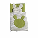 Polka Dot Rabbit Doll Sleeping Bag Set - Quilted Swaddle with Bunny Appliqué & Pillow