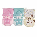 Star Friends Quilted Doll Sleeping Bag Set - Minky Swaddle with Bow & Cute Face