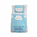 "Heaven Sent" Cloud Quilted Doll Sleeping Bag Set - Raining Hearts Bedding with Pillow