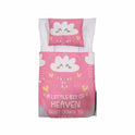 "Heaven Sent" Cloud Quilted Doll Sleeping Bag Set - Raining Hearts Bedding with Pillow