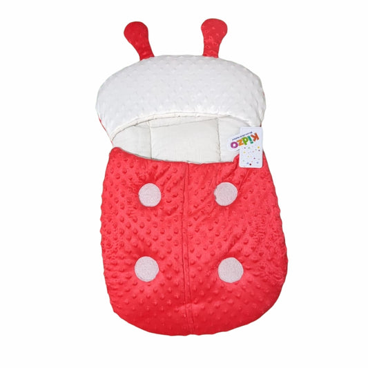 Kidzo Minky Dot Bug Doll Sleeping Bag - Plush Swaddle with Antennae