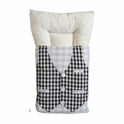 Kidzo Plaid Gingham Vest Baby Sleeping Bag - Quilted Swaddle with Padded Headrest