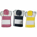 Velvet Color Block Doll Sleeping Bag - Quilted Swaddle with Round Pillow