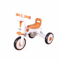 Baby balance bike trike shown in orange color option