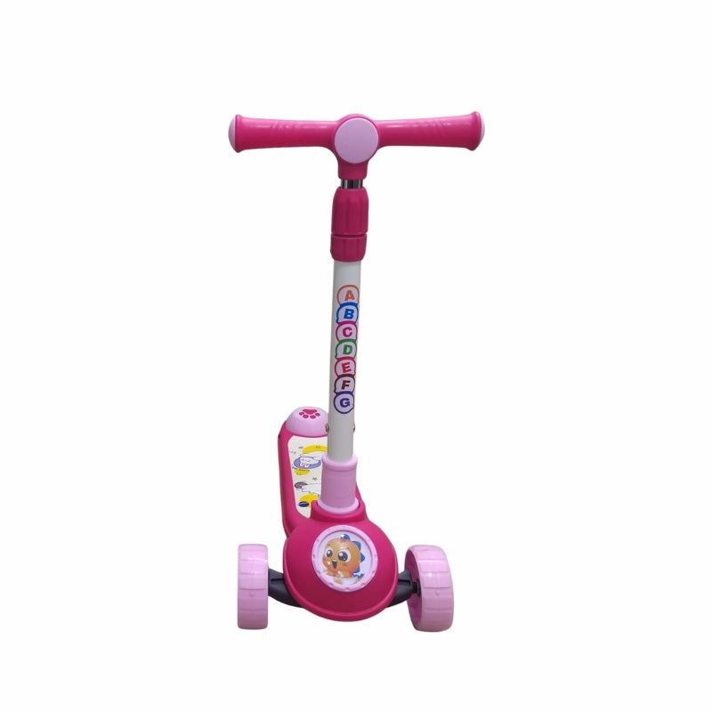 Adjustable Height 3-Wheel Scooter for Kids Toddler Kick Scooter with Learning Stem & Stable Base