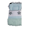 Luxury Baby Sleeping Bag & Pillow Set - Furry Stars Doll Bedding Accessory (Blue & Cream)