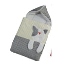 Cat Baby Sleeping Bag Set - Minky Dot Kitten Bedding Accessory (Red & Gray)