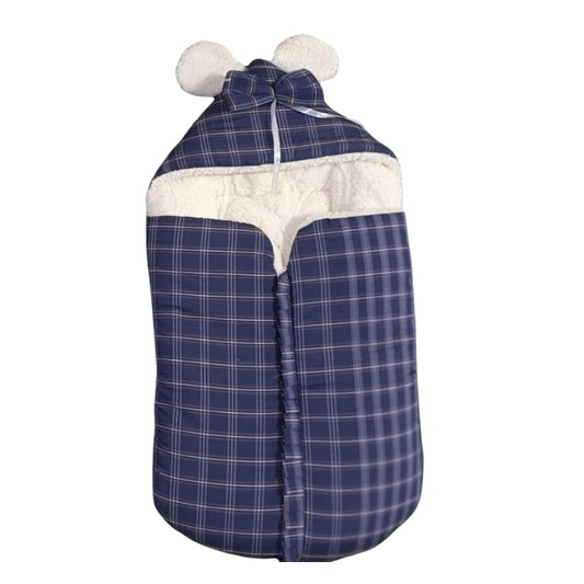 Luxury Plaid Doll Sleeping Bag - Sherpa Fleece Lined Snug Swaddle for Baby Dolls