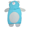 Adorable Lion Doll Sleeping Bag - Quilted Plaid and Plush Animal Swaddle (Pink & Blue)