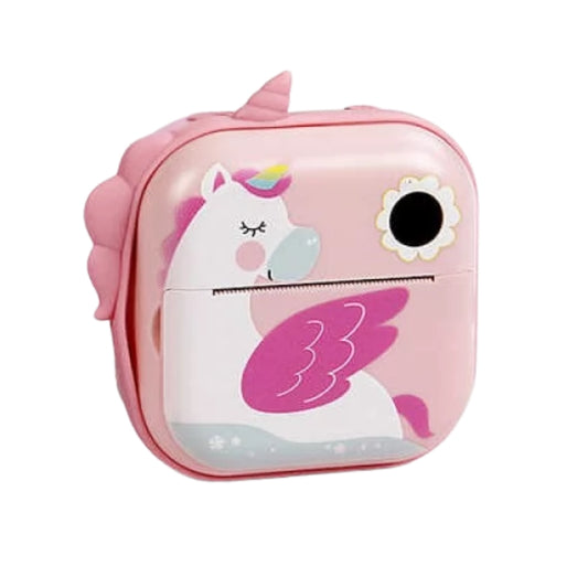 Kids Unicorn Instant Print Camera Toy - Digital Photo & Thermal Printer Camera (Pink/Purple)