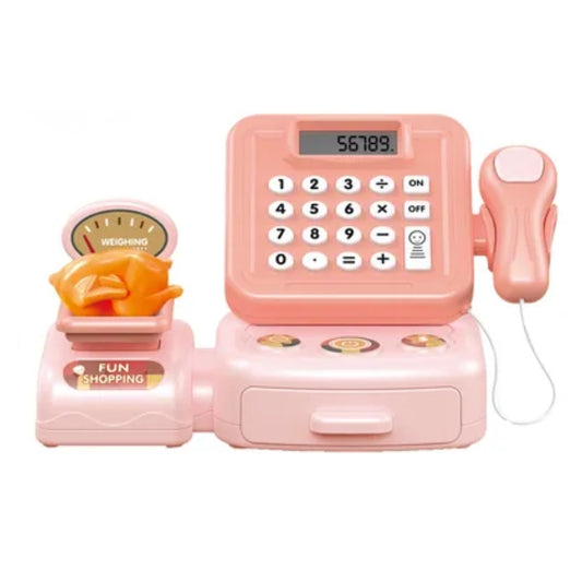 Kids Toy Cash Register – Pretend Play Shopping Set with Scanner & Scale