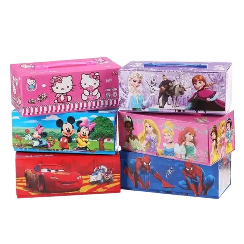 54-Piece Deluxe Character Theme Art & Color Kit for Kids with Portable Carrying Case