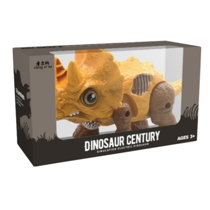 Electric Triceratops Dinosaur Toy - Simulation Walking Dinosaur Century Toy for Kids