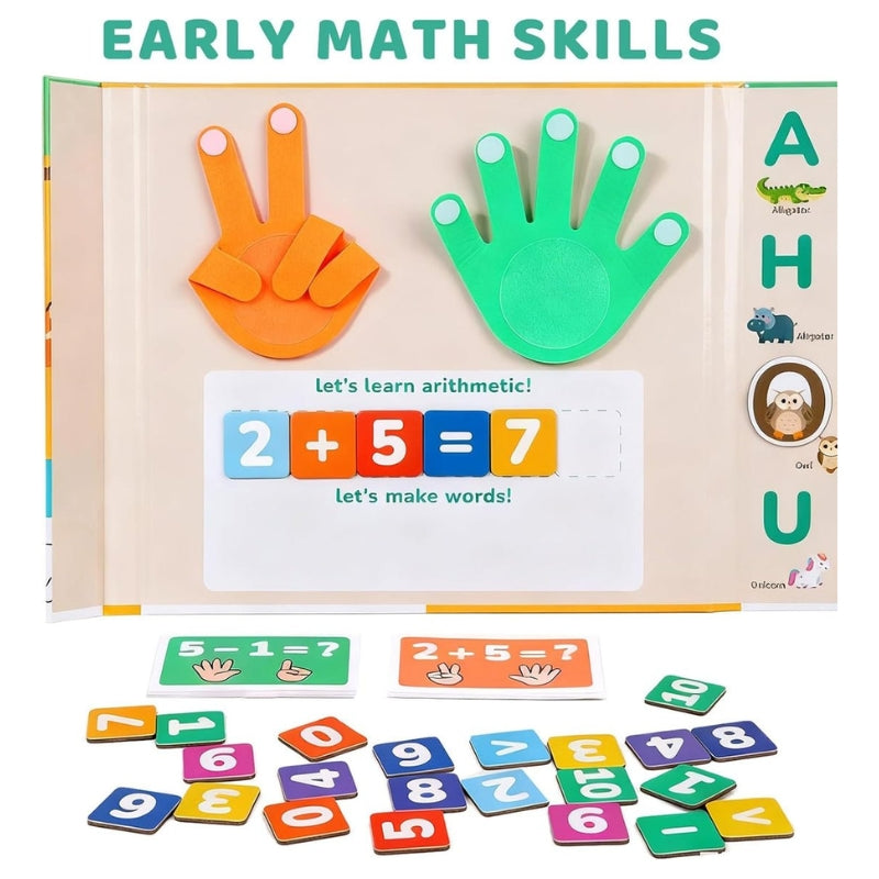 2-in-1 Magnetic Finger Counting & Arithmetic Early Math Skills Board