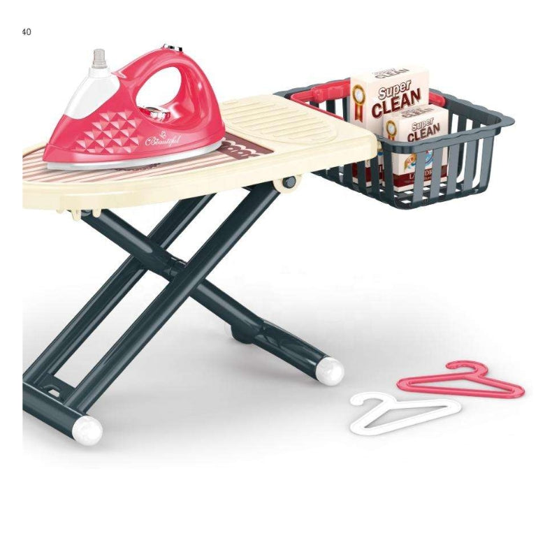 Mini Electric Iron Toys Pretend Play Simulation Household Combination Toy Ironing Board