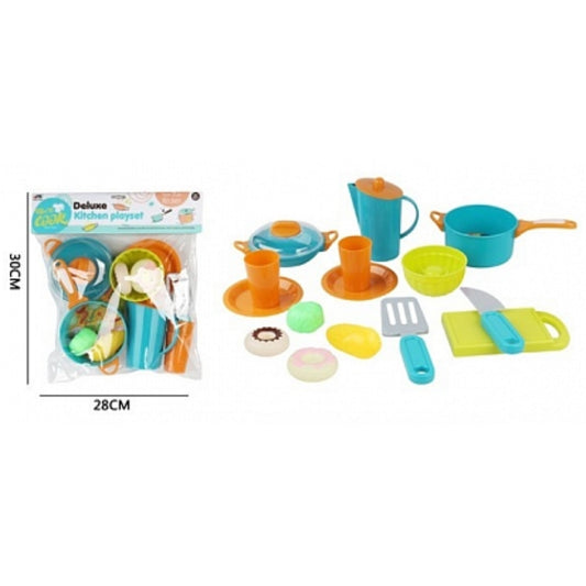 Deluxe Kitchen Playset for Kids | Pretend Cooking Toy Set with Utensils, Pots & Food Accessories | Key to Shop
