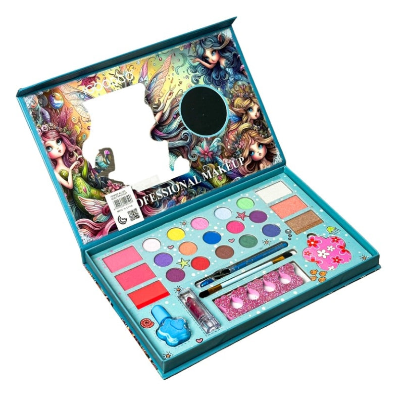 Kids Mermaid Dream Professional Washable Makeup Kit - Non-Toxic Beauty Palette