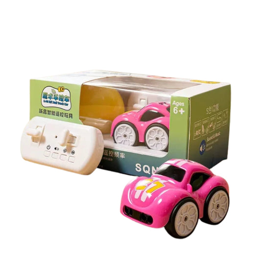 10-Key Musical Cartoon Remote Control Car with Interactive Lights and Melodies